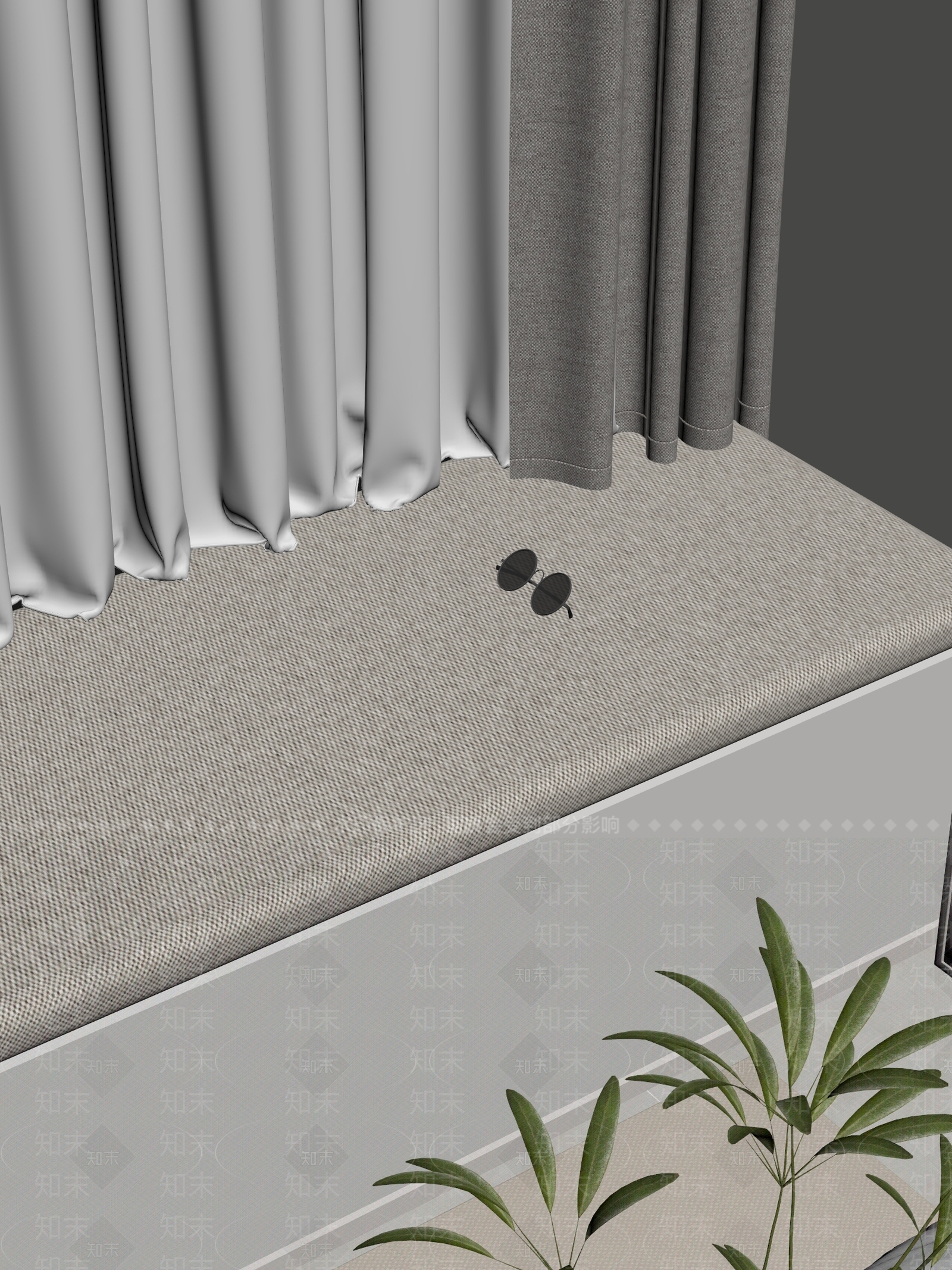 现代简约坐垫3D模型下载【ID:1234016105】