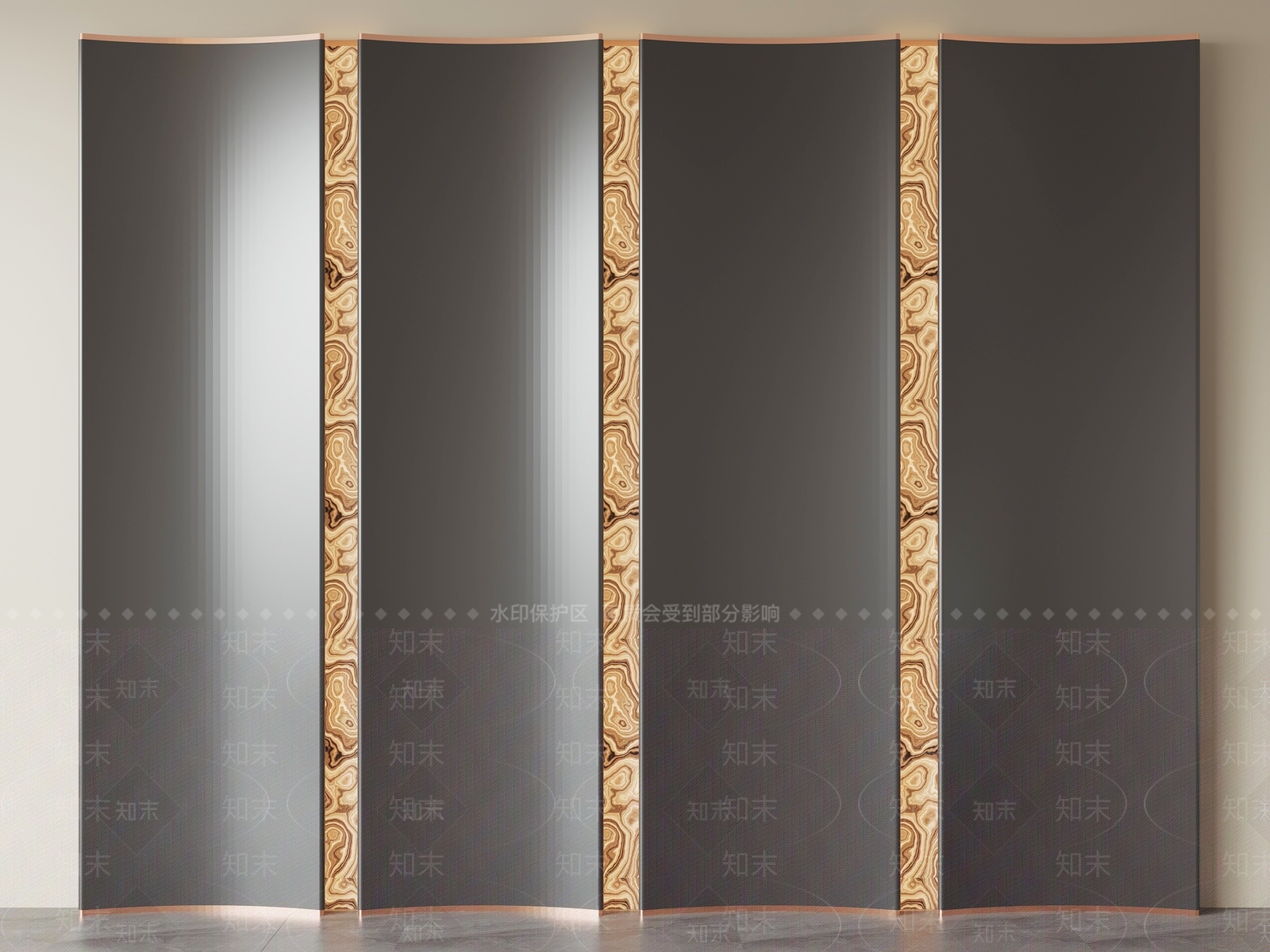 轻奢玄关背景墙3D模型下载【ID:1234016872】