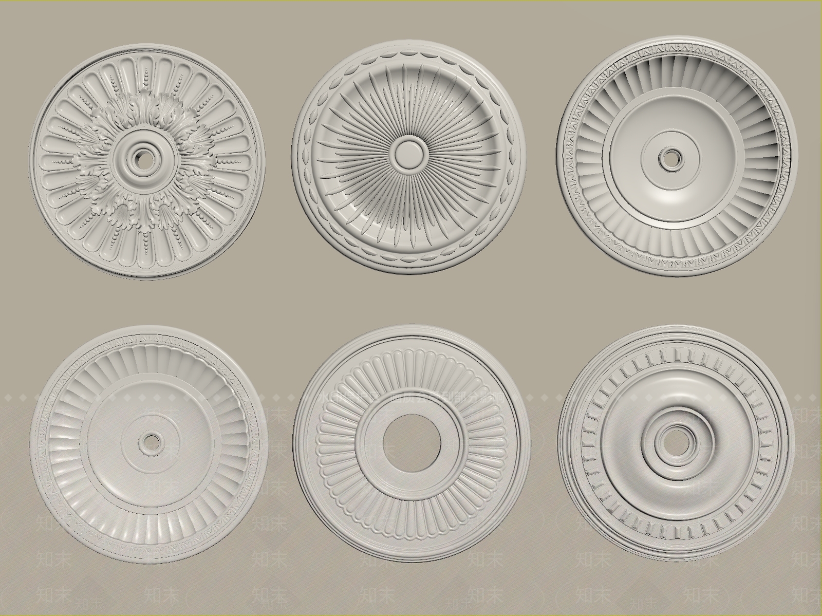 欧式灯盘3D模型下载【ID:1234019721】