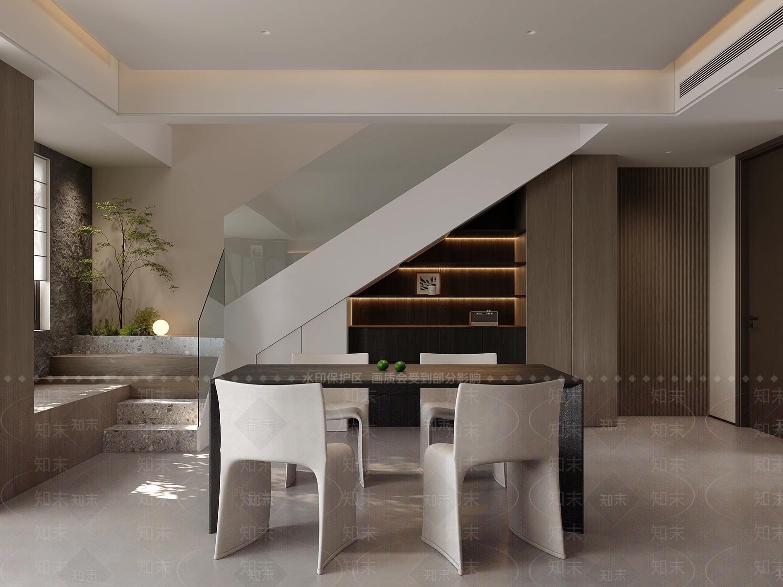 现代简约客餐厅3D模型下载【ID:1234021797】