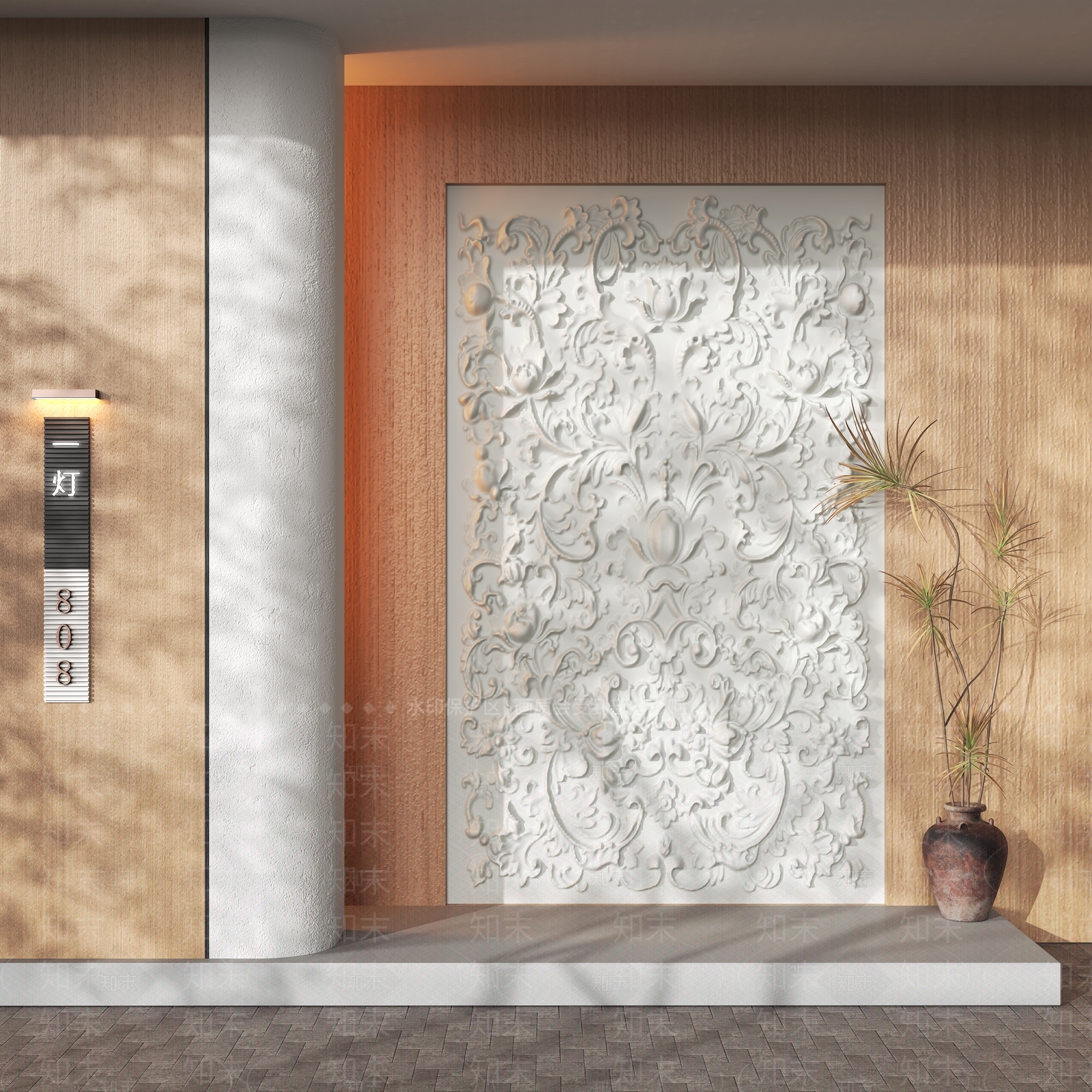 轻奢艺术展厅SU模型下载【ID:1234025456】