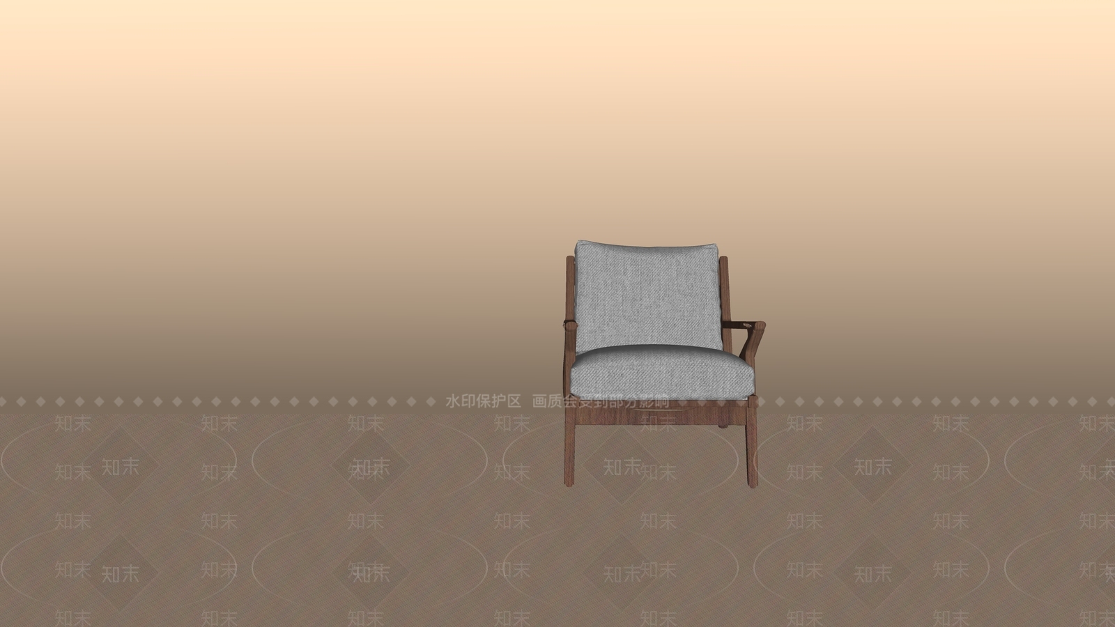 中古风休闲椅SU模型下载【ID:1234025647】