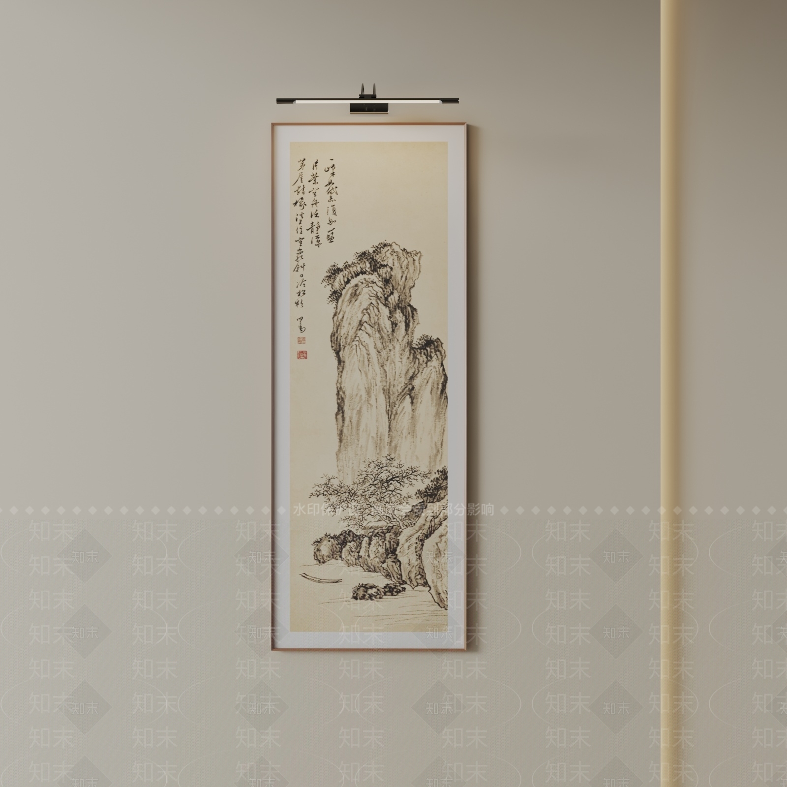 新中式山水画3D模型下载【ID:1234026324】