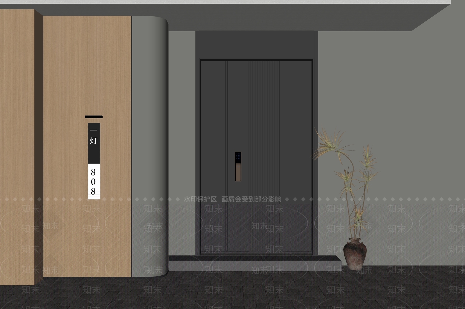 现代简约玄关SU模型下载【ID:1234027336】
