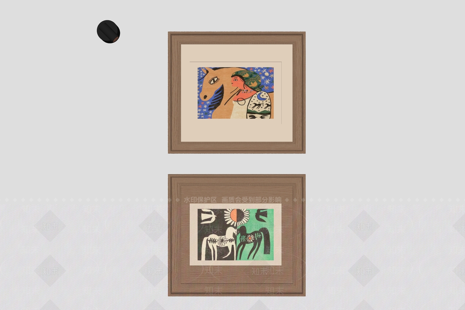 中古风挂画组合SU模型下载【ID:1234027536】