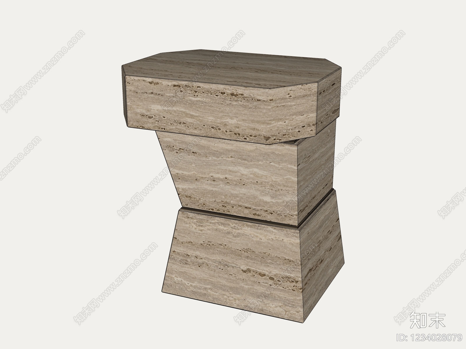 轻奢边几3D模型下载【ID:1234028079】