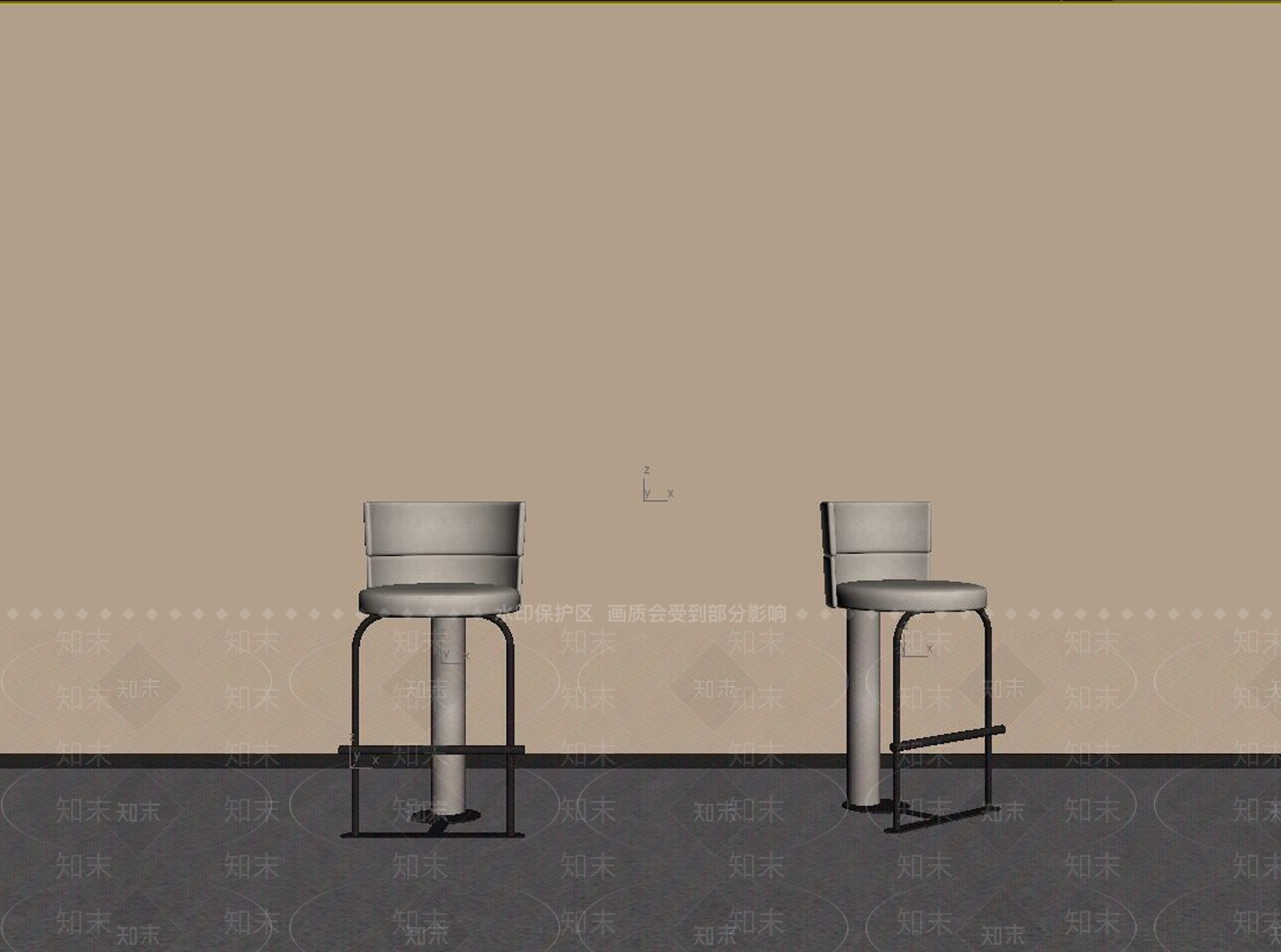 奶油风吧椅3D模型下载【ID:1234028139】