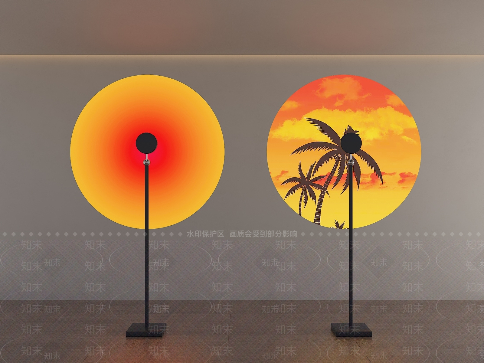 极简落日灯SU模型下载【ID:1234030139】