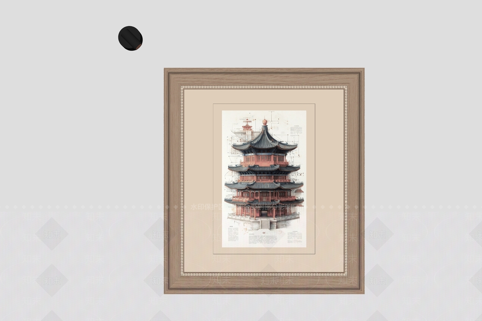 新中式画框SU模型下载【ID:1234030909】