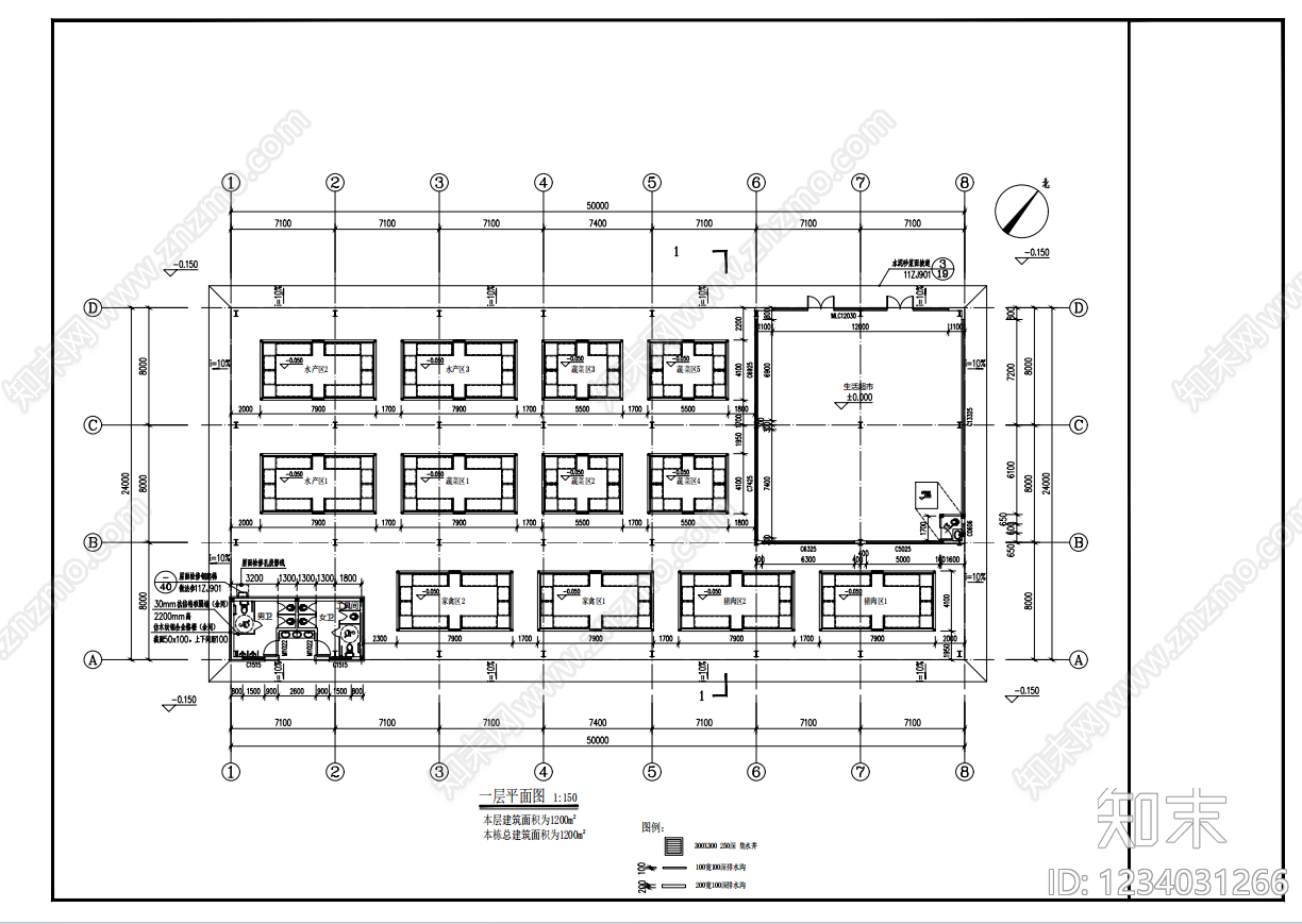 农贸市场建筑CAD图纸
