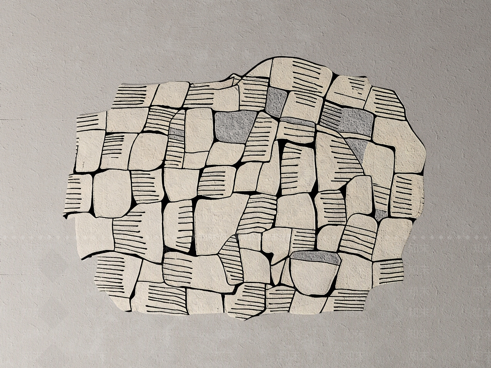 侘寂异形地毯SU模型下载【ID:1234031737】