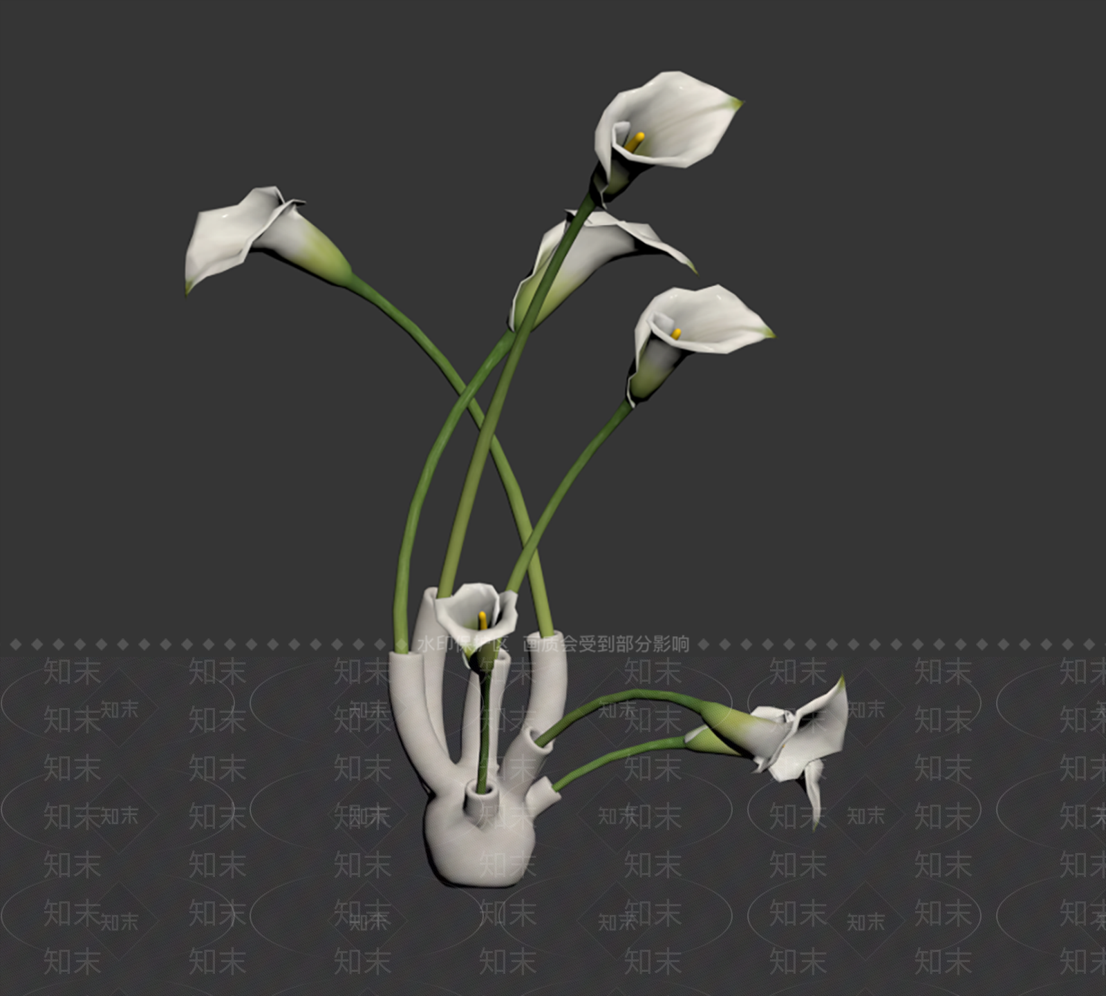 极简花艺3D模型下载【ID:1234031716】