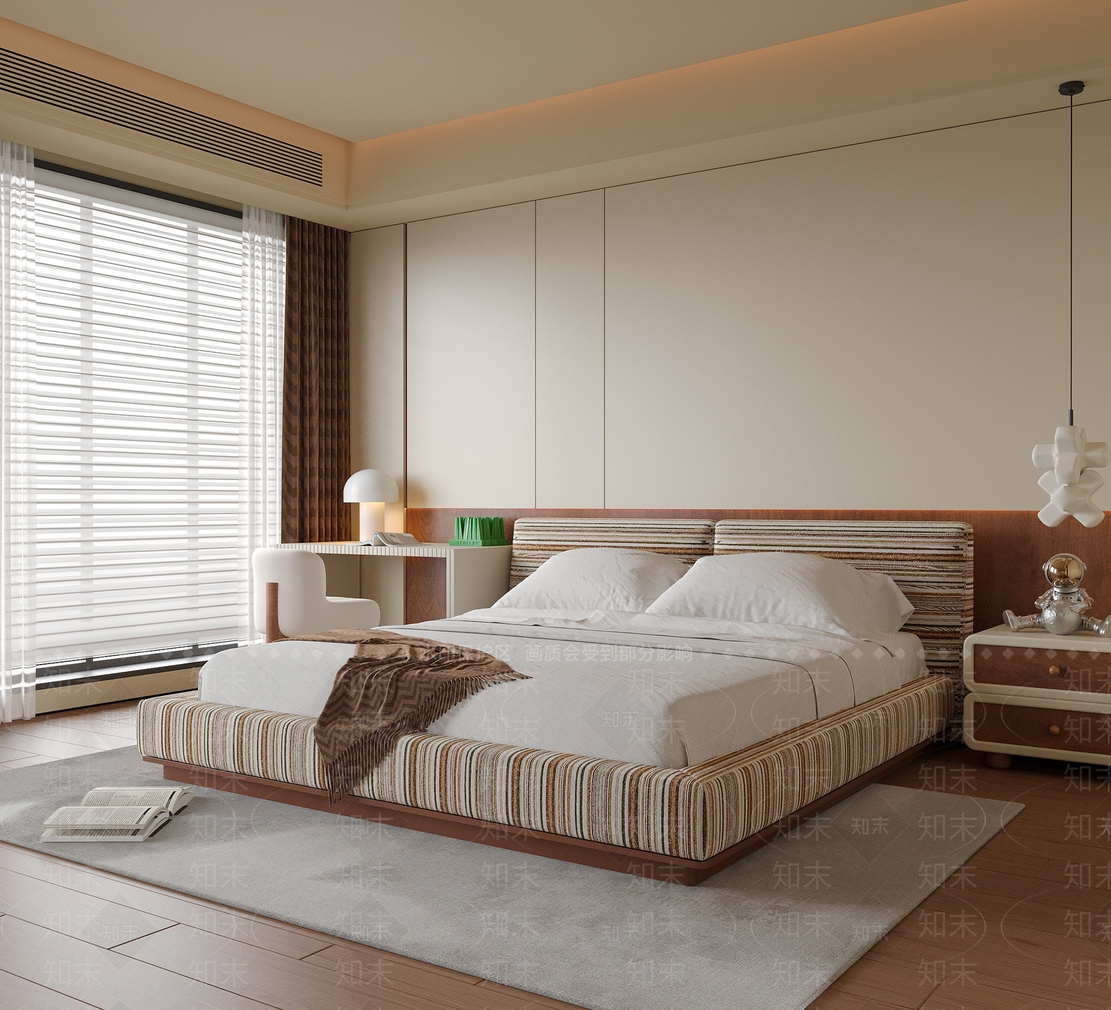 中古风主卧SU模型下载【ID:1234031897】