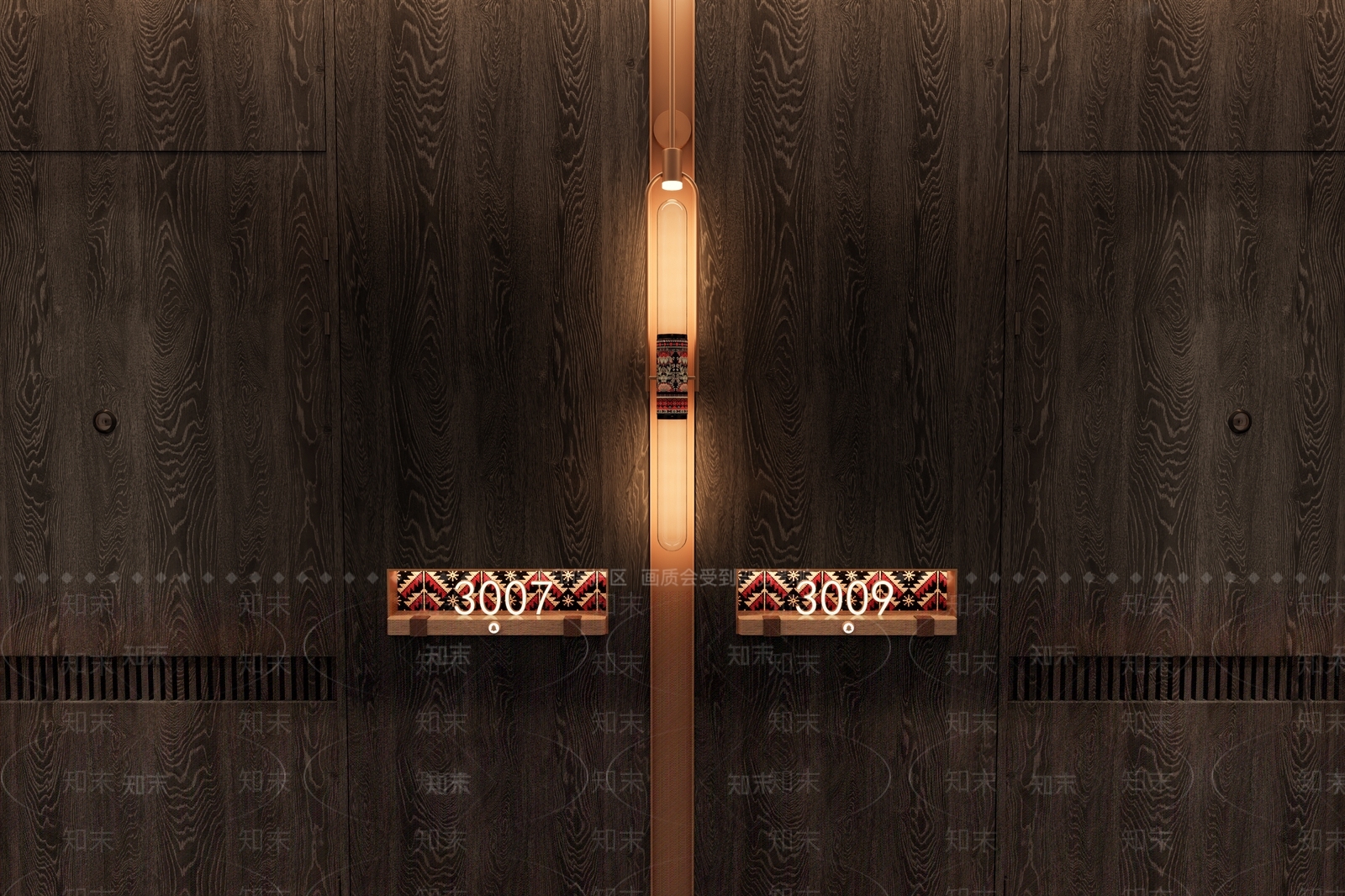轻奢酒店走廊3D模型下载【ID:1234032230】