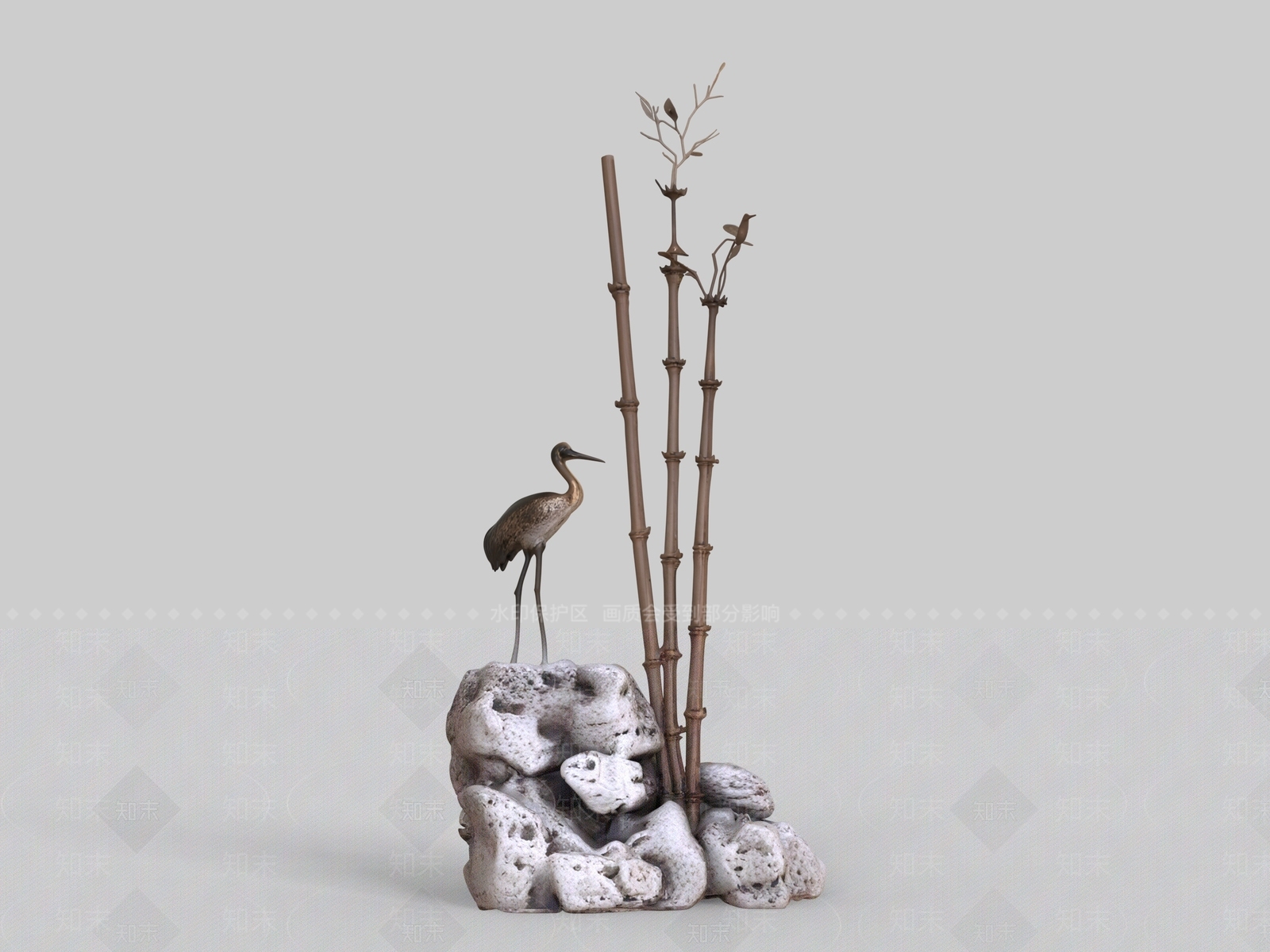 新中式雕塑摆件3D模型下载【ID:1234033804】