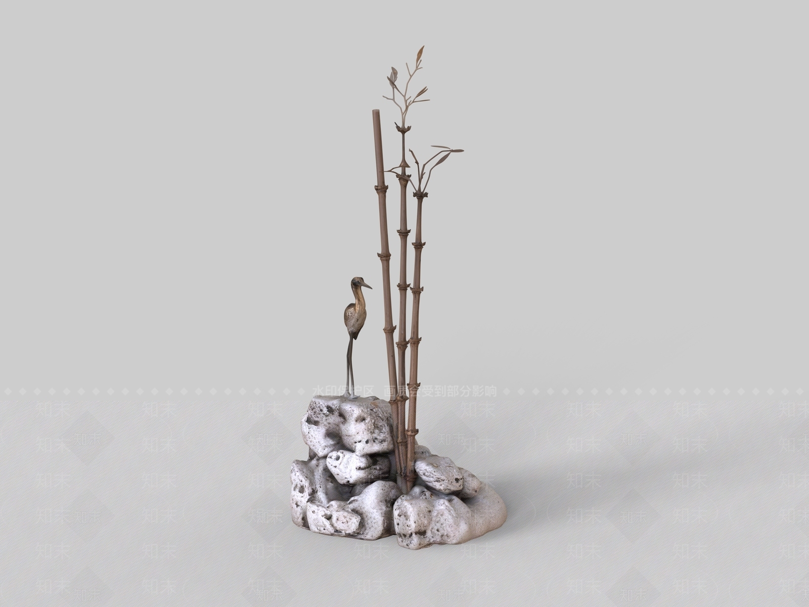 新中式雕塑摆件3D模型下载【ID:1234033804】