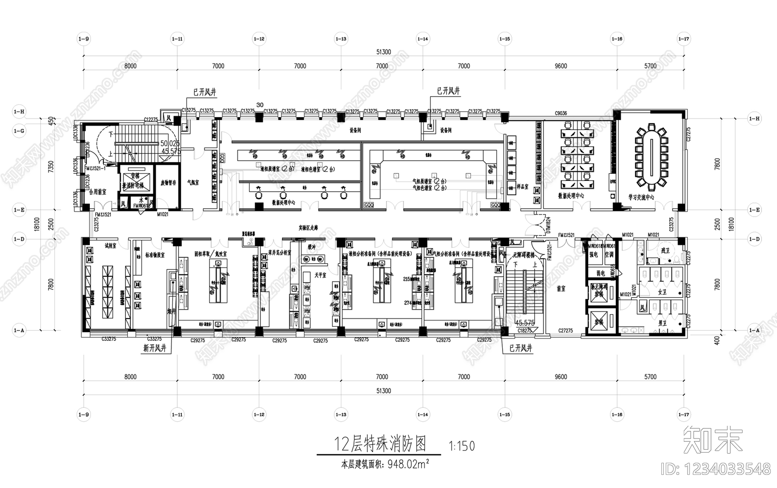 实验室cad施工图下载【ID:1234033548】