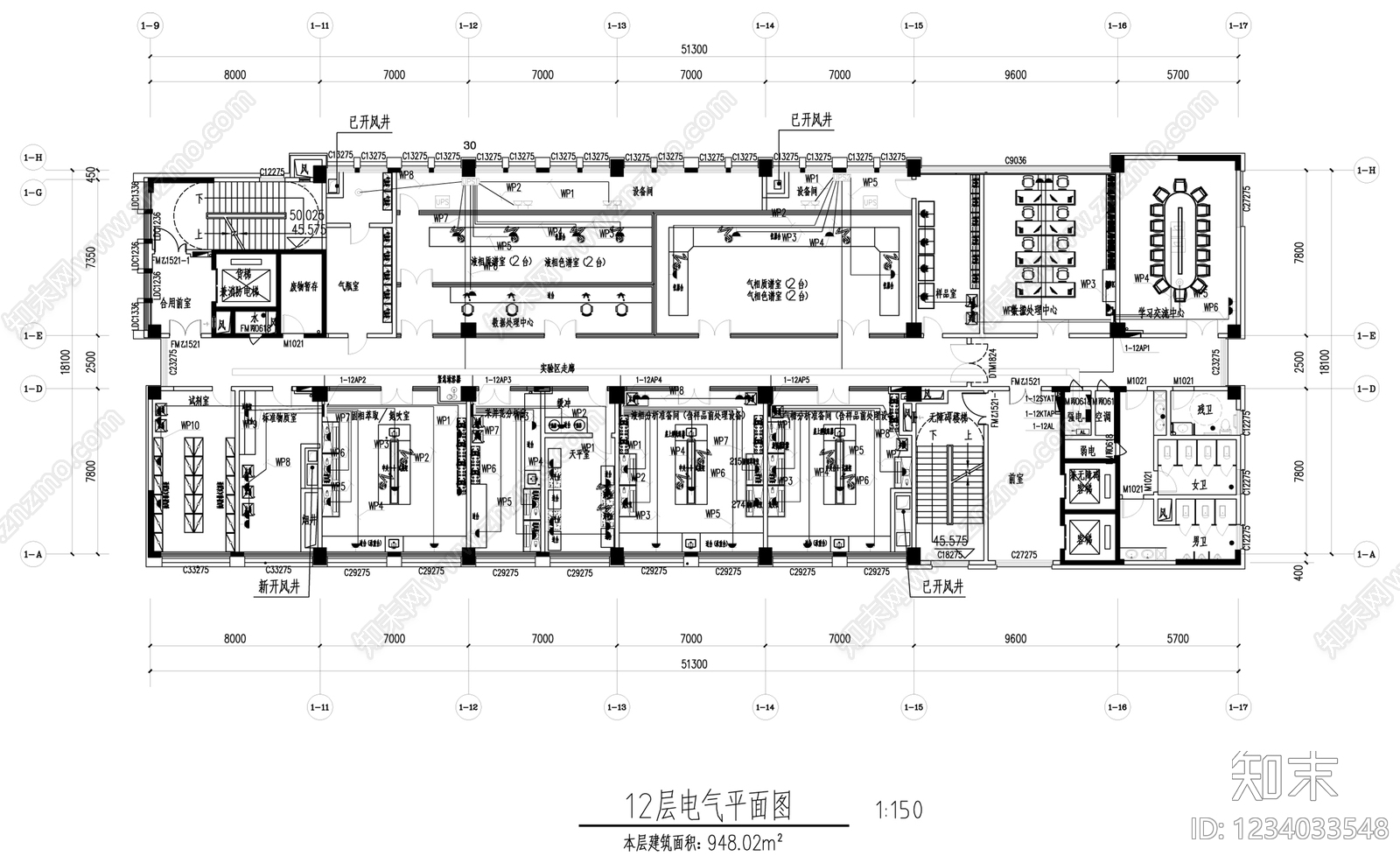实验室cad施工图下载【ID:1234033548】