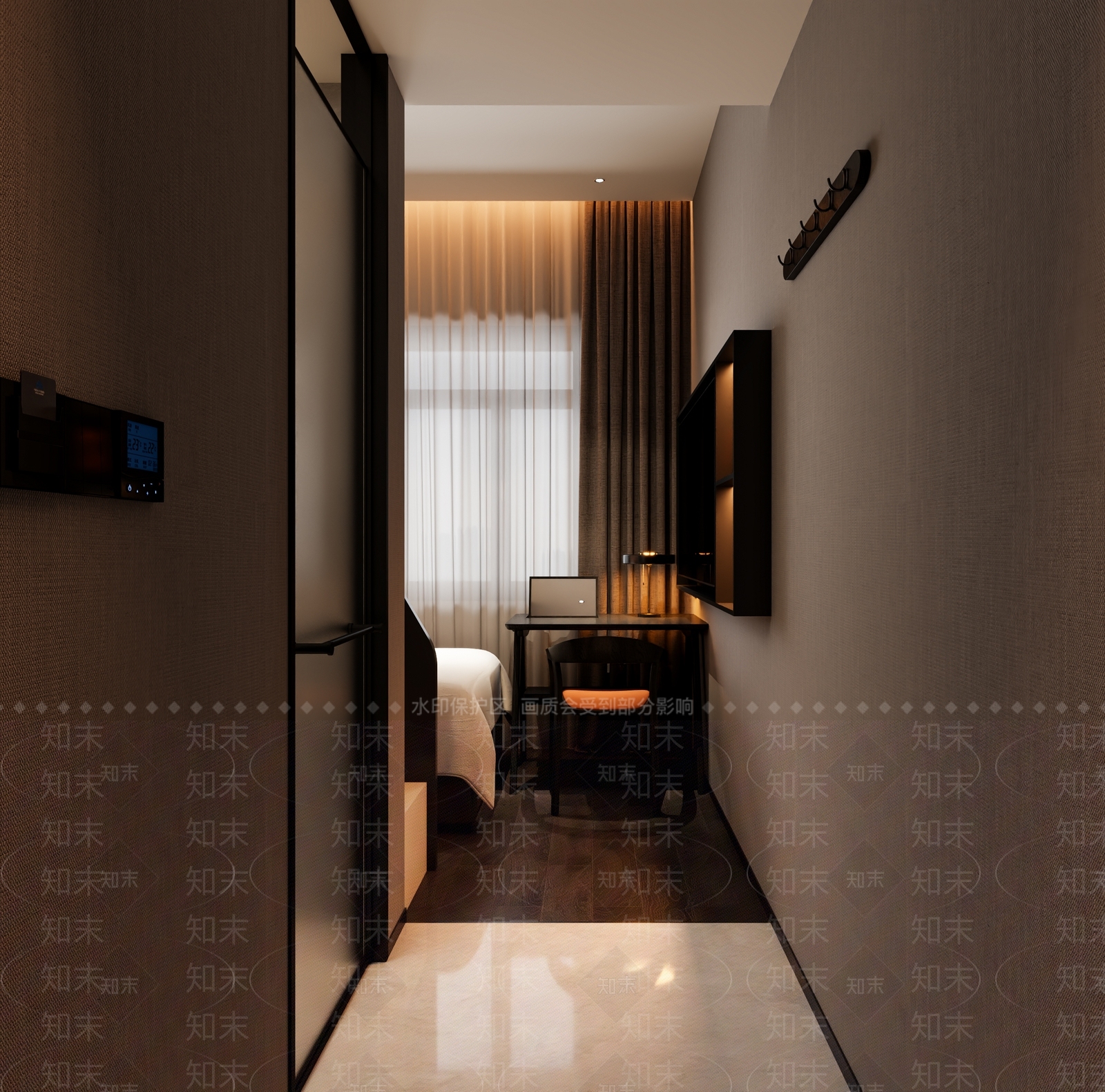 现代简约酒店客房3D模型下载【ID:1234033575】