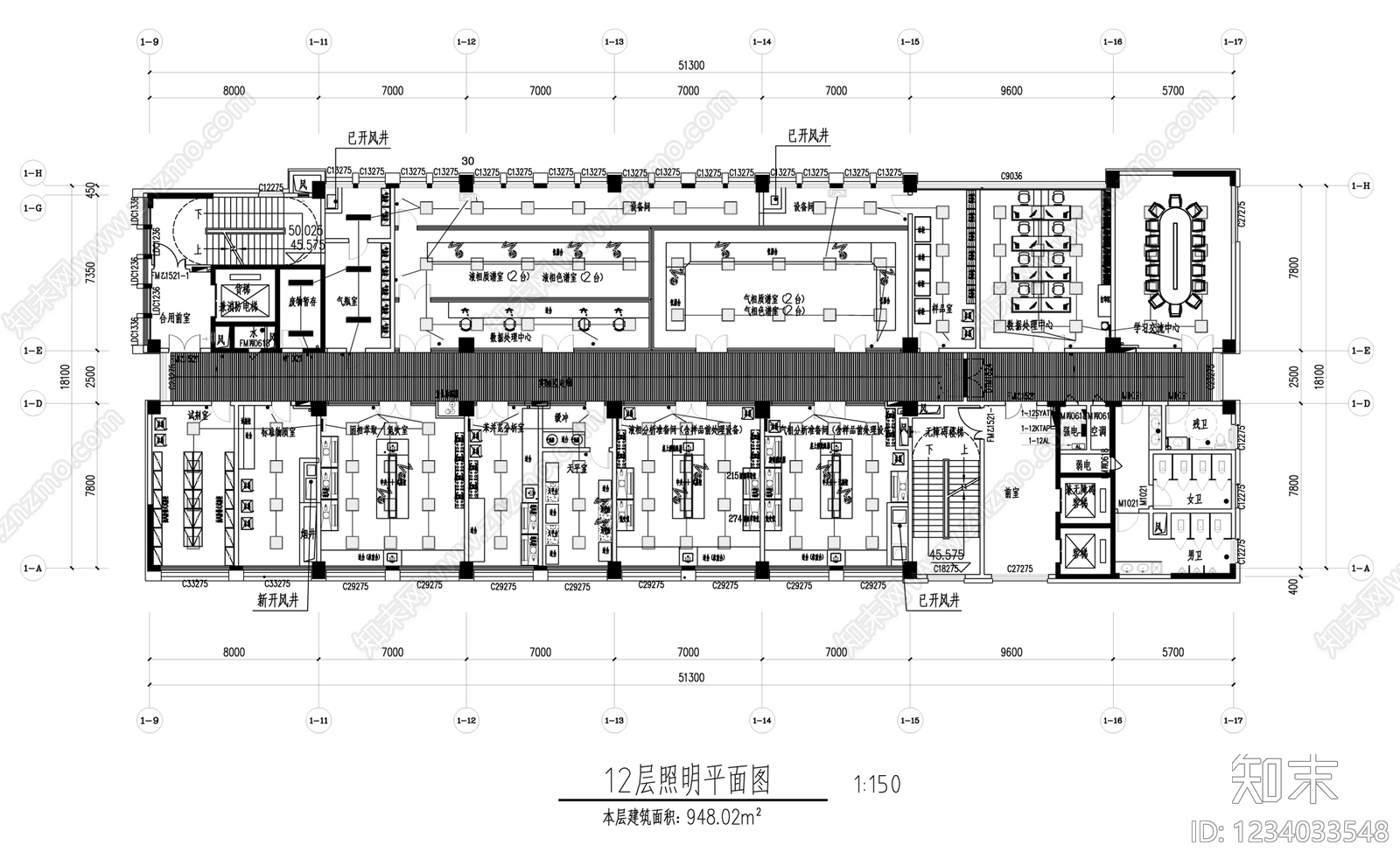 实验室cad施工图下载【ID:1234033548】
