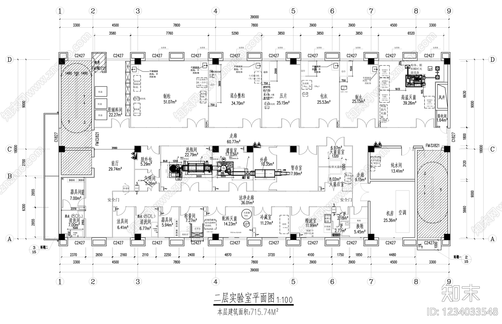 实验室cad施工图下载【ID:1234033548】
