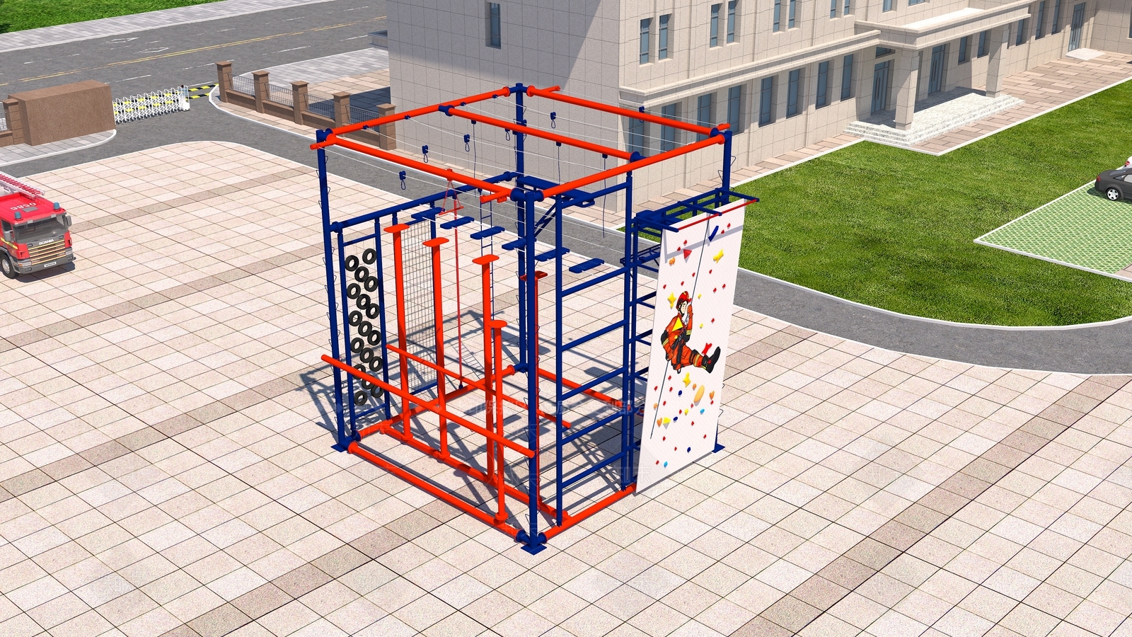 工业风健身器材3D模型下载【ID:1234035166】