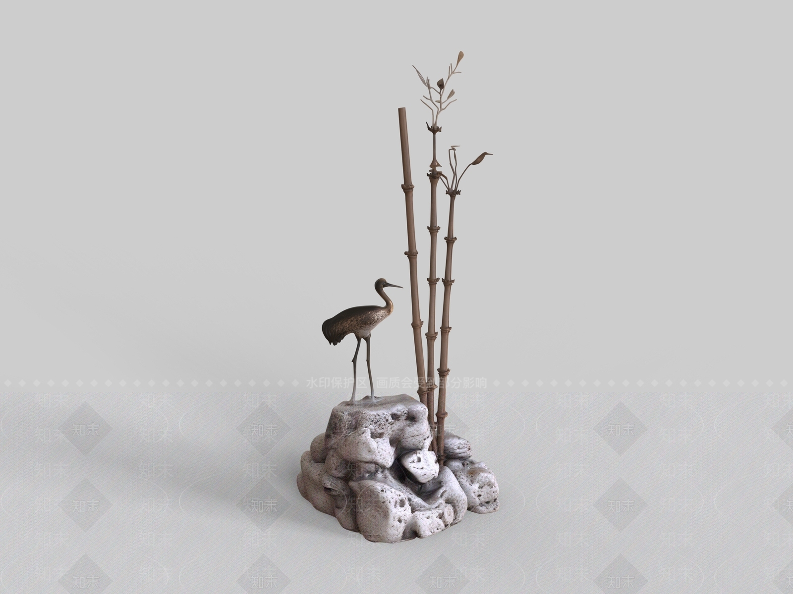新中式雕塑摆件SU模型下载【ID:1234034158】