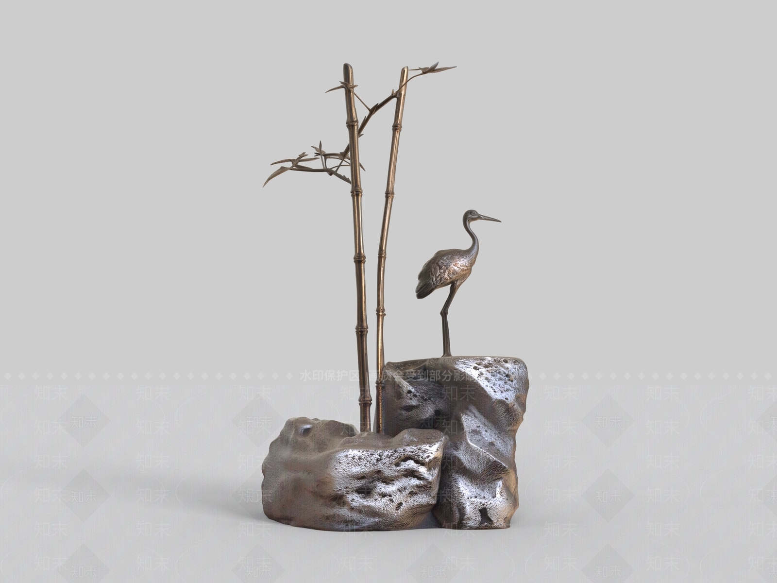 中式雕塑摆件3D模型下载【ID:1234035350】