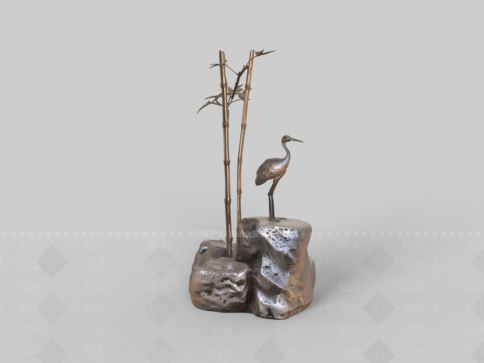 中式雕塑摆件3D模型下载【ID:1234035350】
