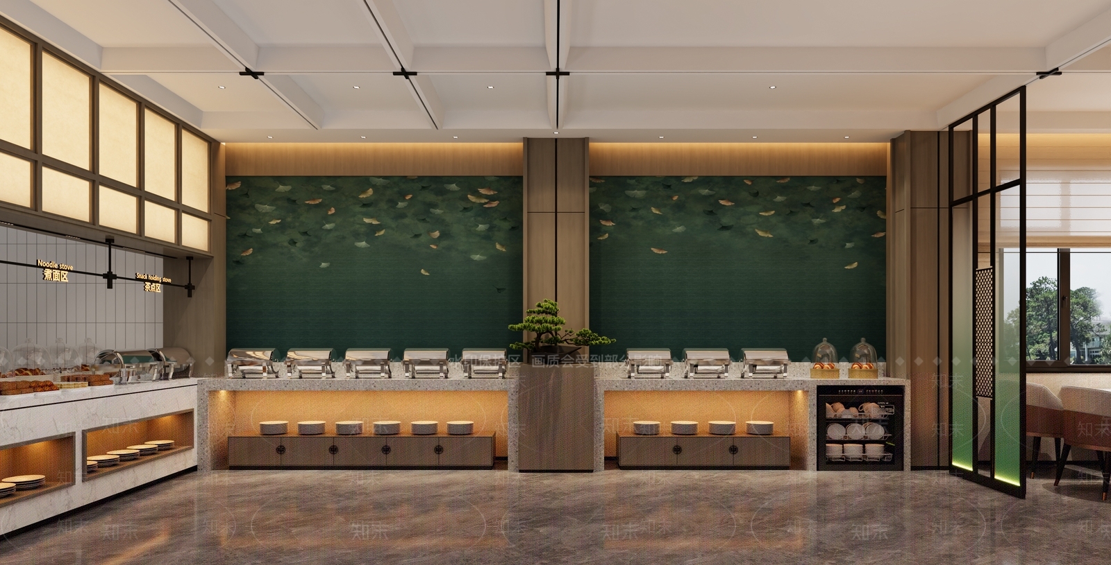 新中式酒店餐厅3D模型下载【ID:1234036655】
