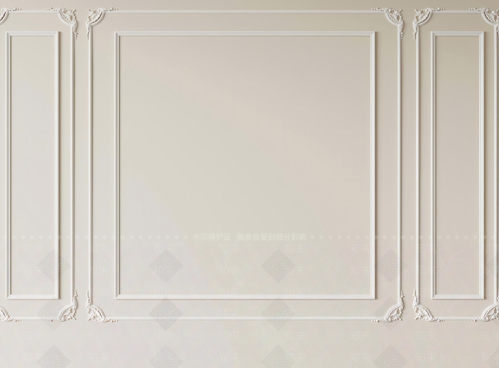 法式护墙板SU模型下载【ID:1234037430】