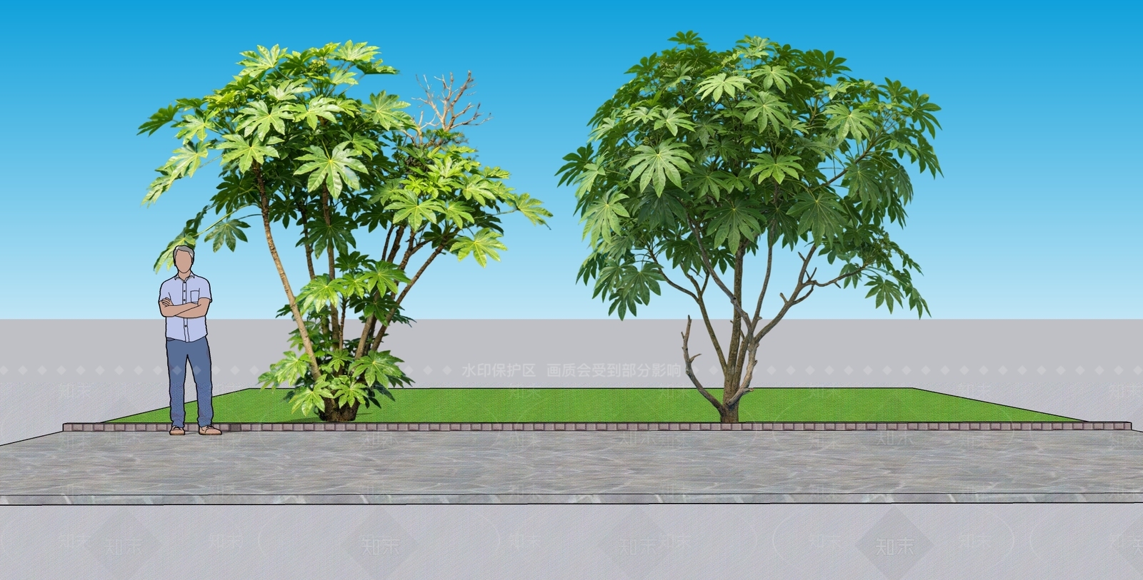 现代主义灌木SU模型下载【ID:1234039182】