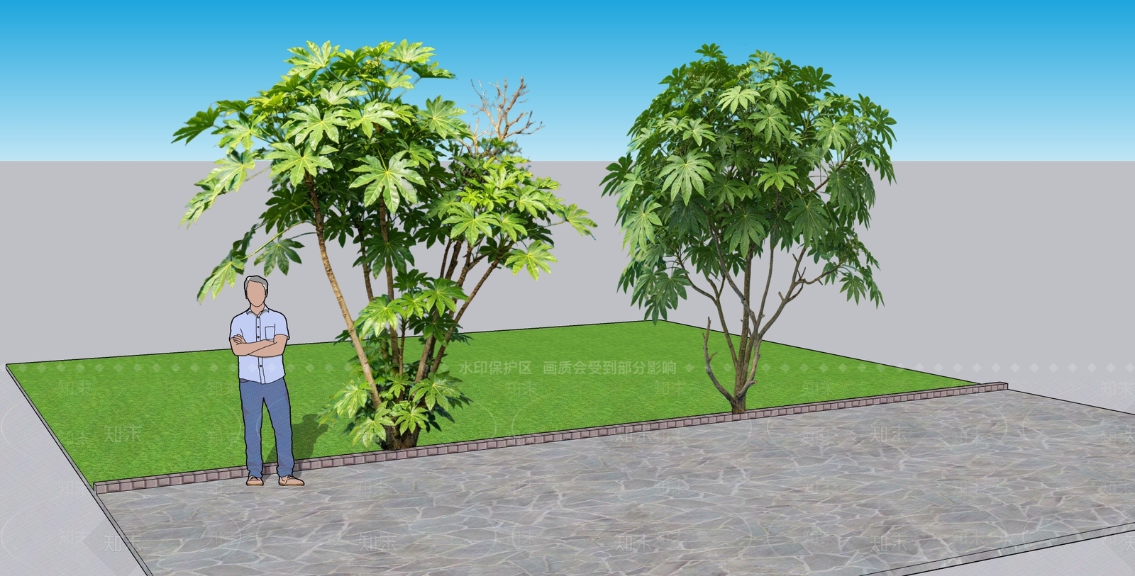 现代主义灌木SU模型下载【ID:1234039182】