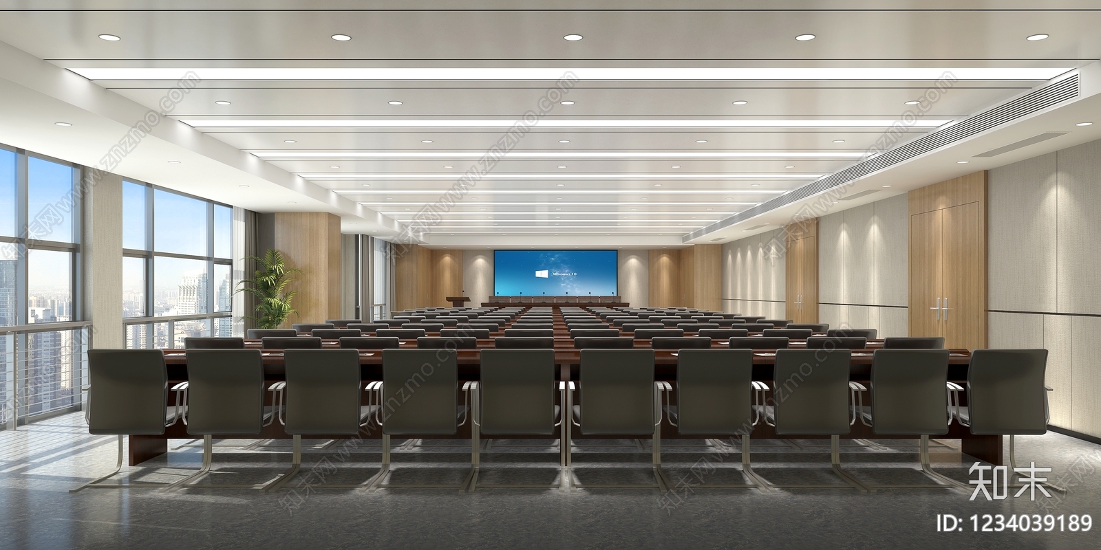 现代简约报告厅3D模型下载【ID:1234039189】