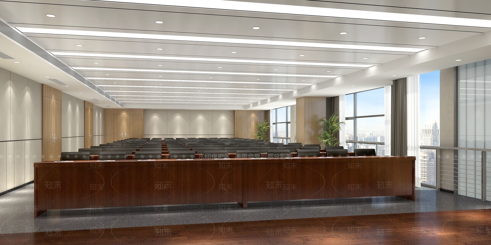 现代简约报告厅3D模型下载【ID:1234039189】