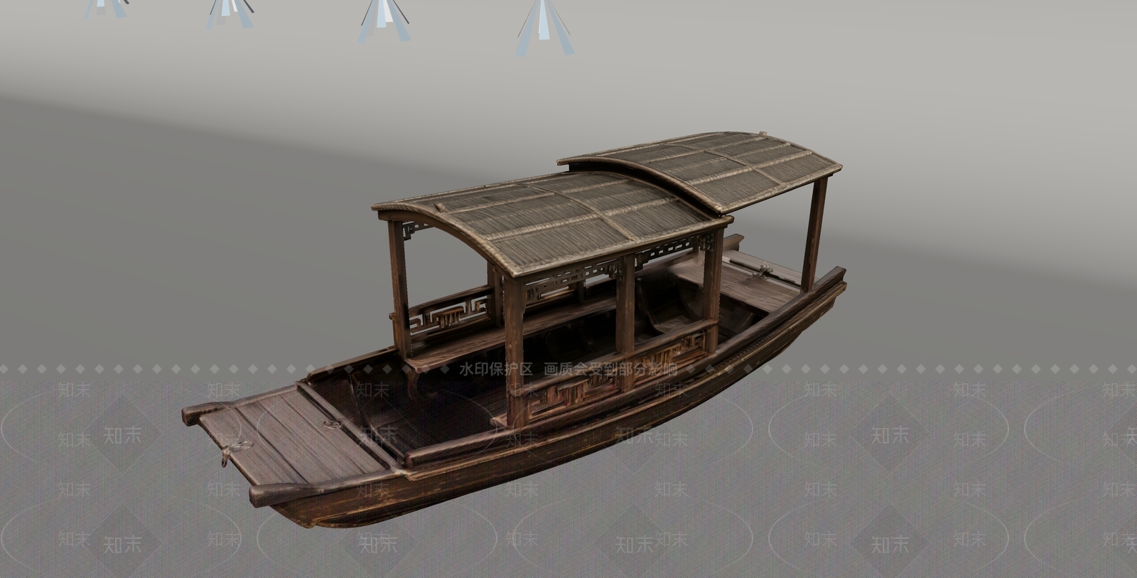 中式船SU模型下载【ID:1234039705】