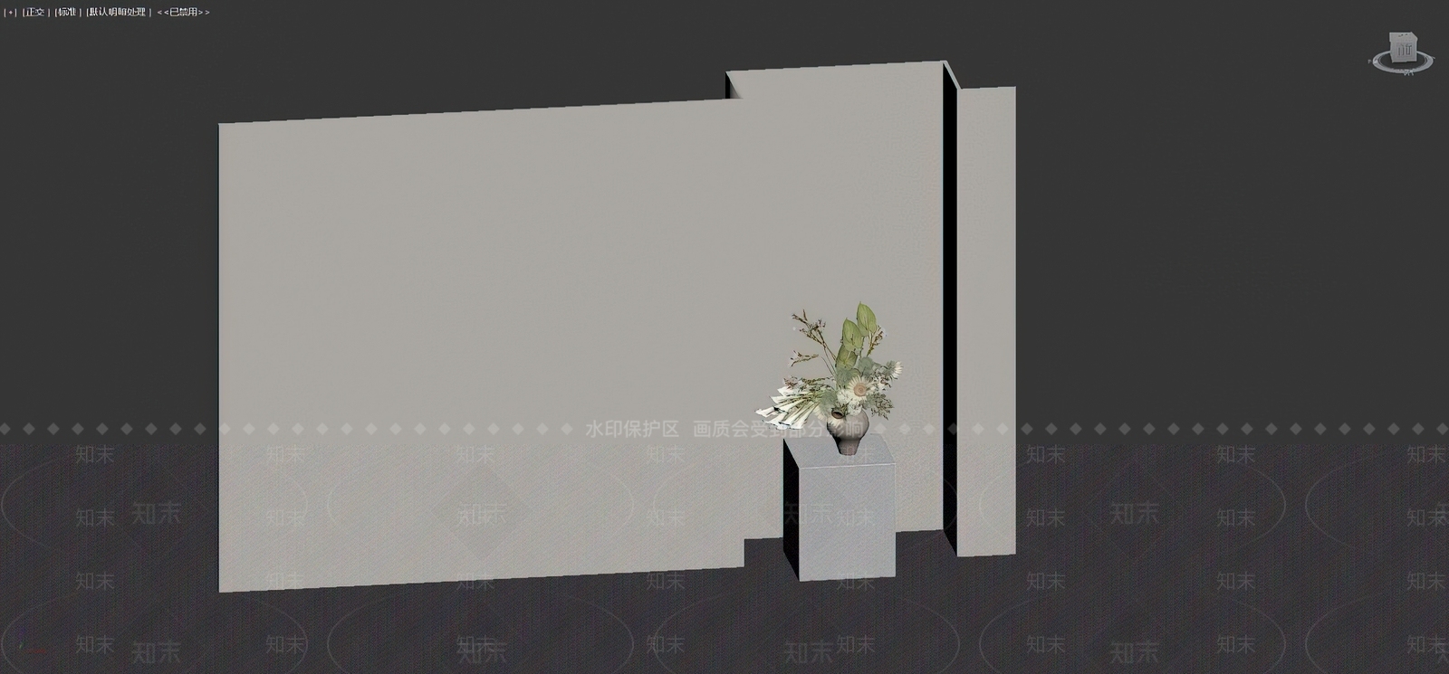 侘寂花艺3D模型下载【ID:1234039823】