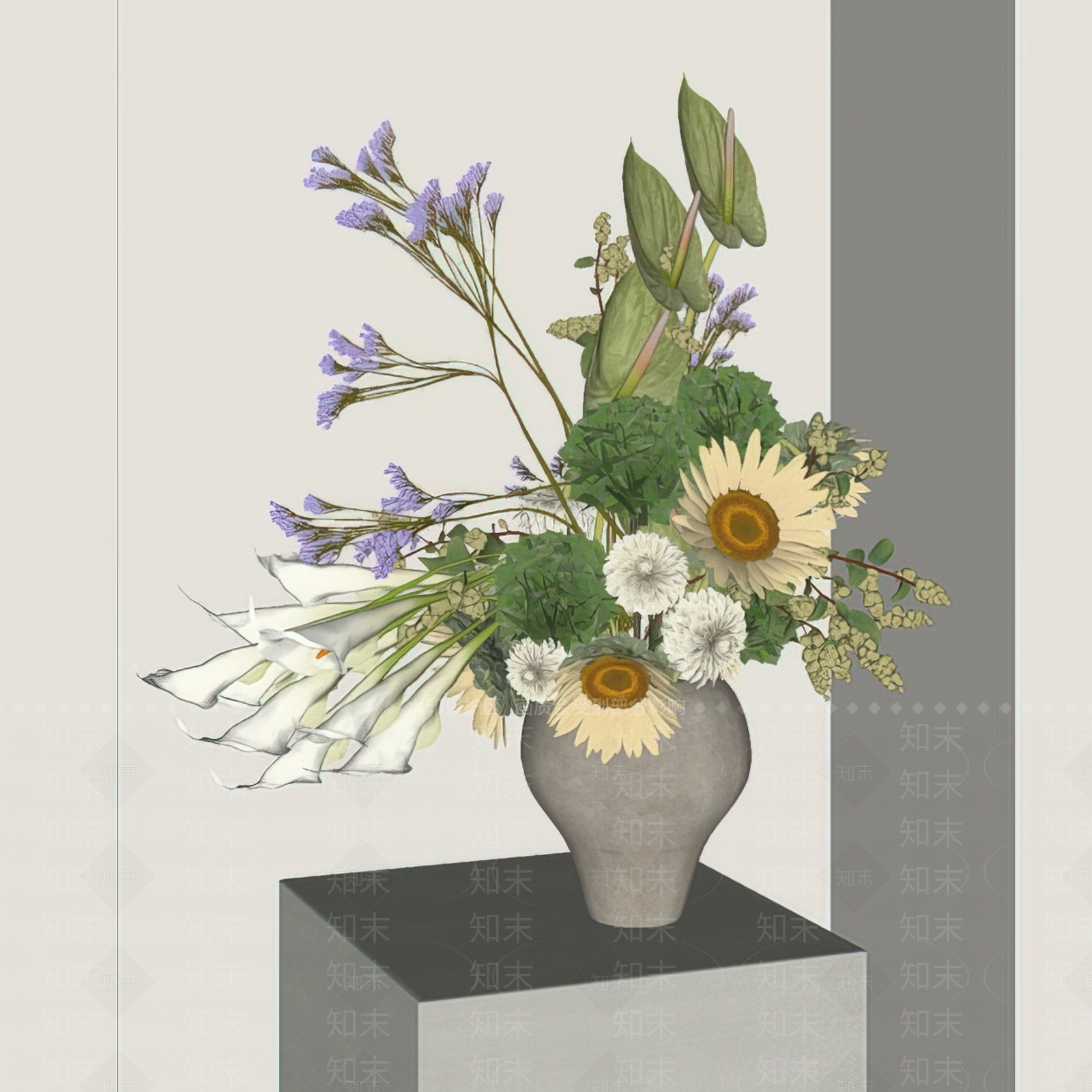 花艺SU模型下载【ID:1234039943】