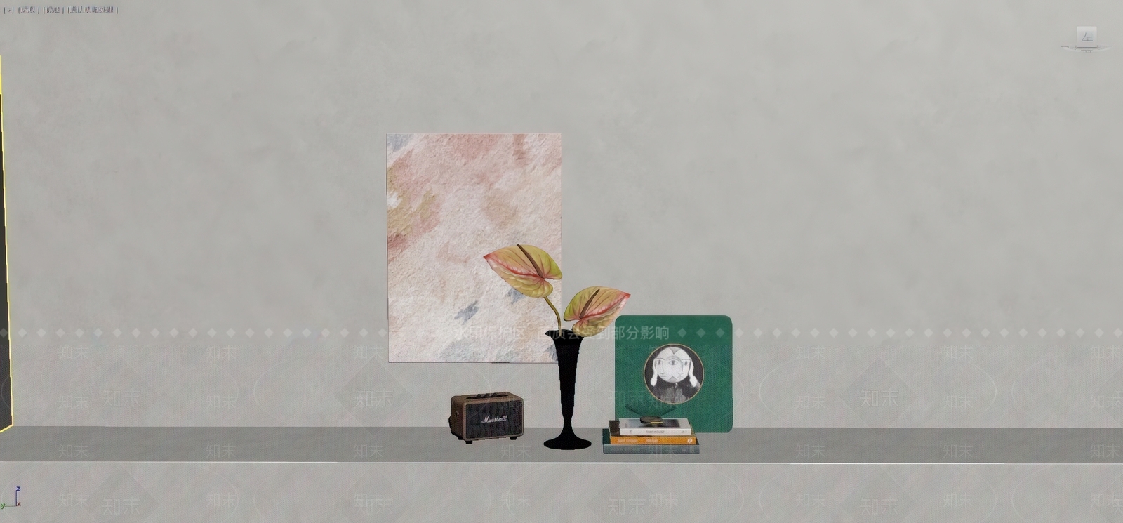 现代简约摆件组合3D模型下载【ID:1234040935】