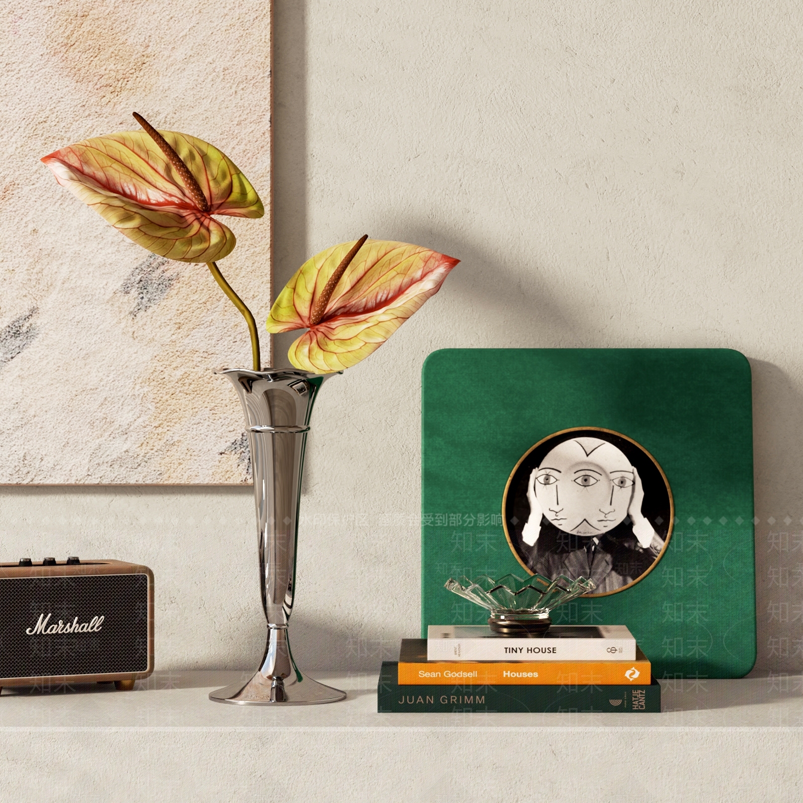 现代摆件组合SU模型下载【ID:1234041063】