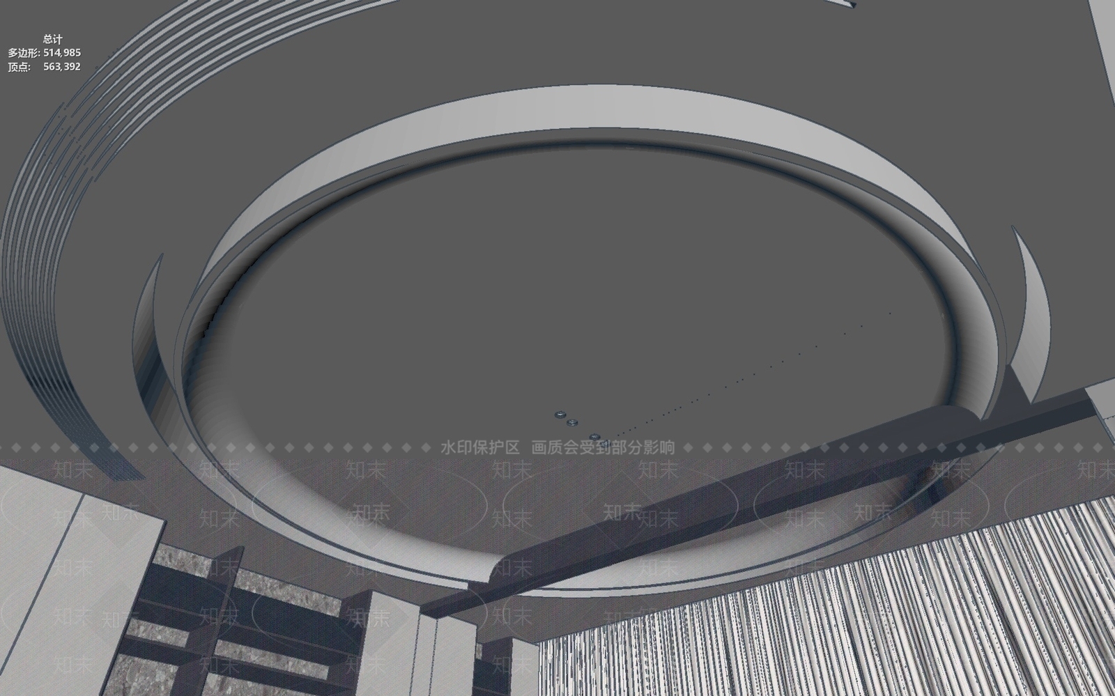 现代简约吊顶3D模型下载【ID:1234041823】