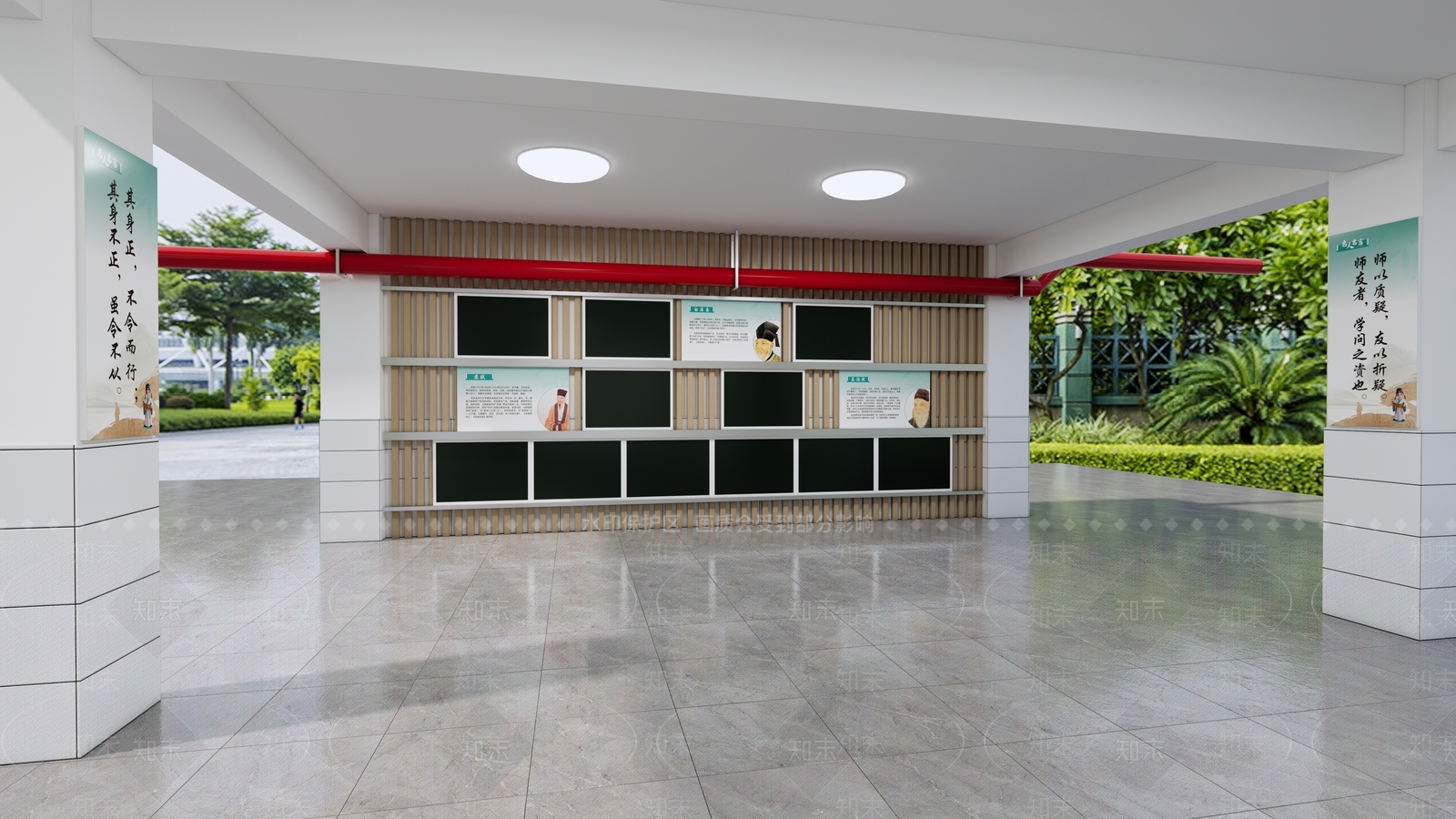 现代简约其他学校空间SU模型下载【ID:1234041817】