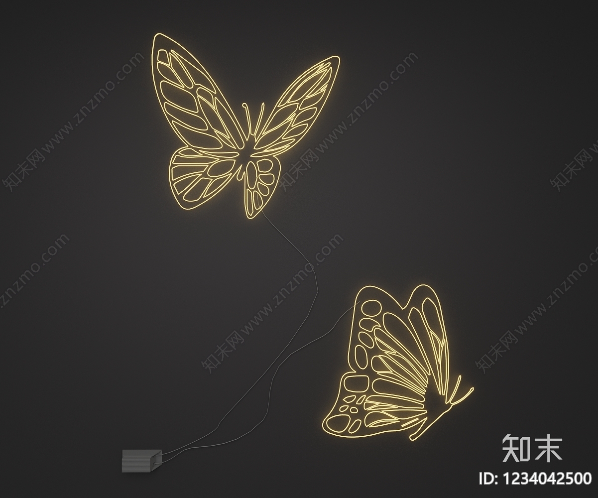 极简霓虹灯3D模型下载【ID:1234042500】