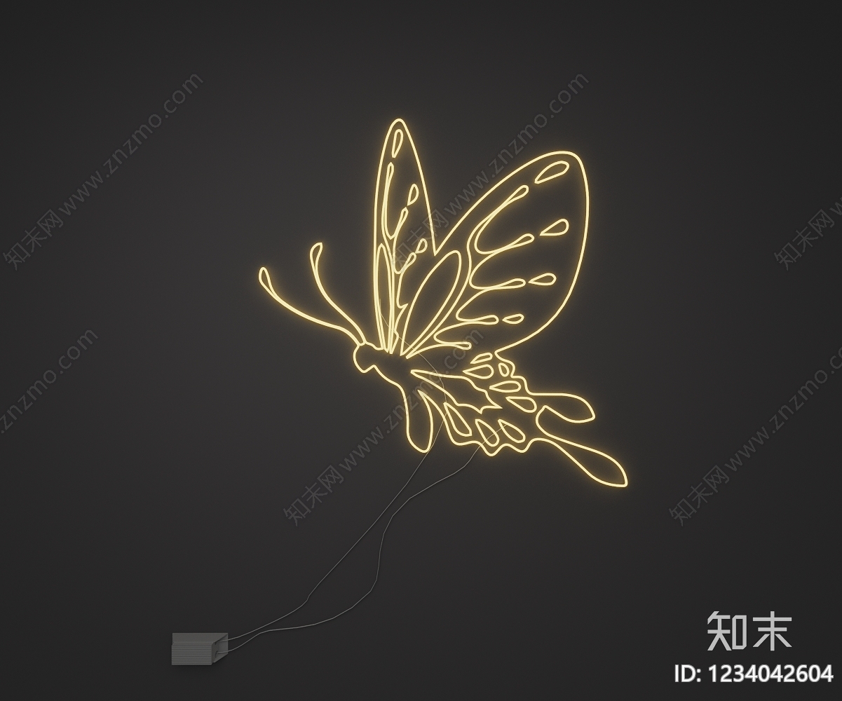极简霓虹灯3D模型下载【ID:1234042604】