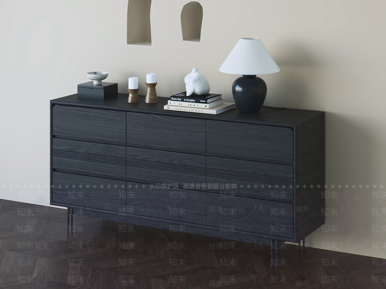 现代简约储物柜3D模型下载【ID:1234042829】