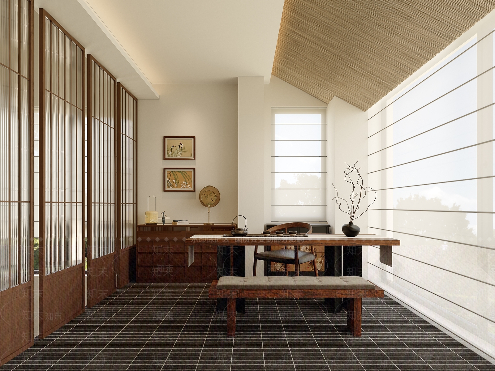 现代简约家居客厅3D模型下载【ID:1234043264】