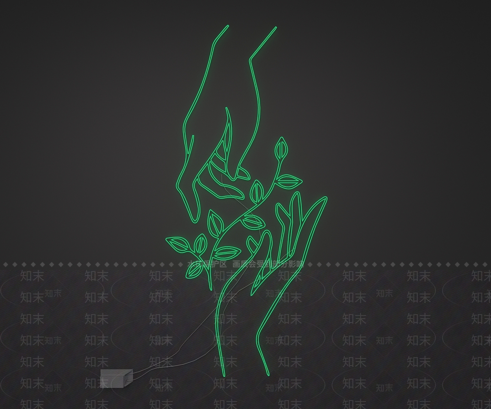 极简霓虹灯3D模型下载【ID:1234044526】