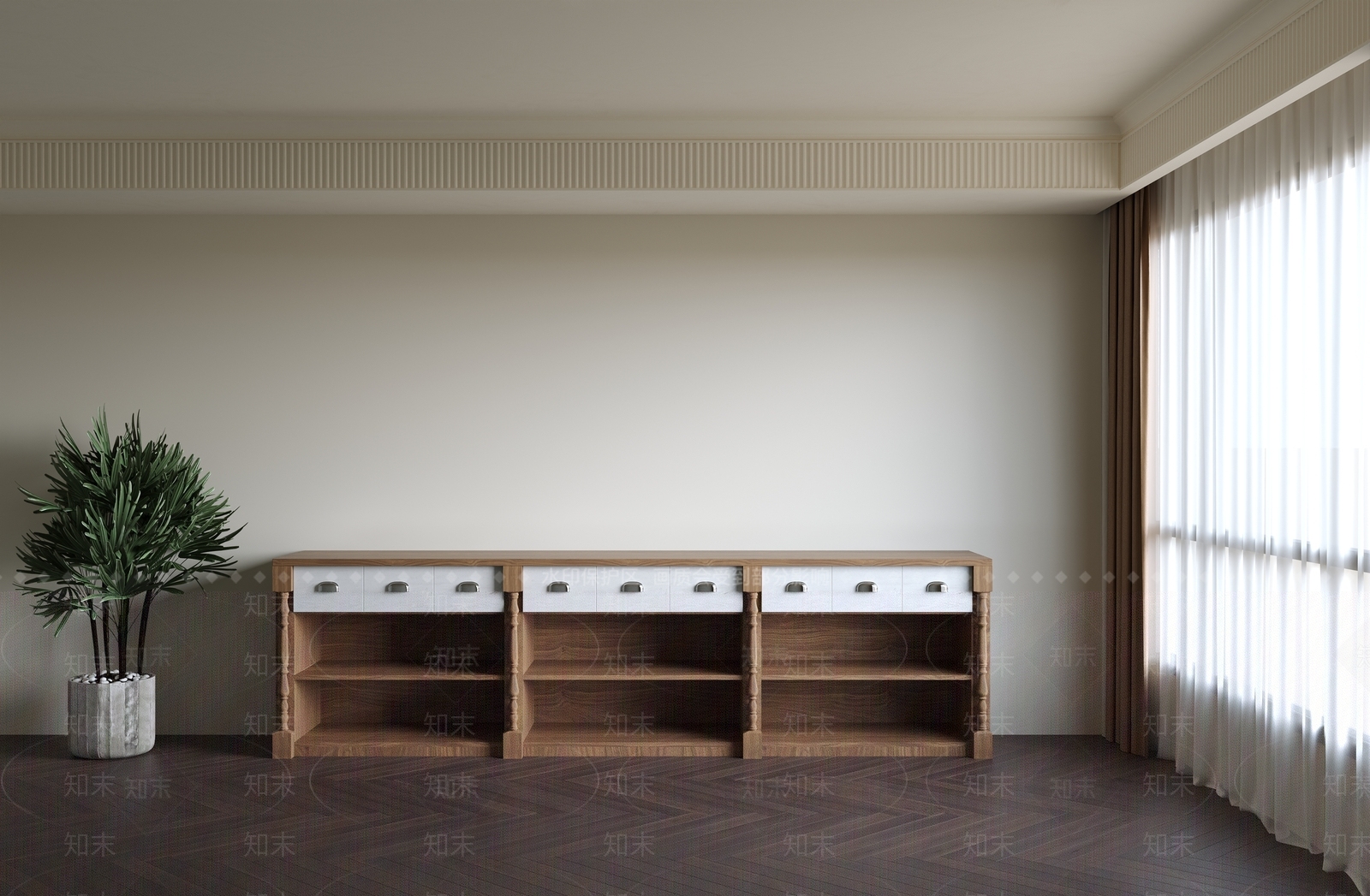 中古风储物柜3D模型下载【ID:1234044299】