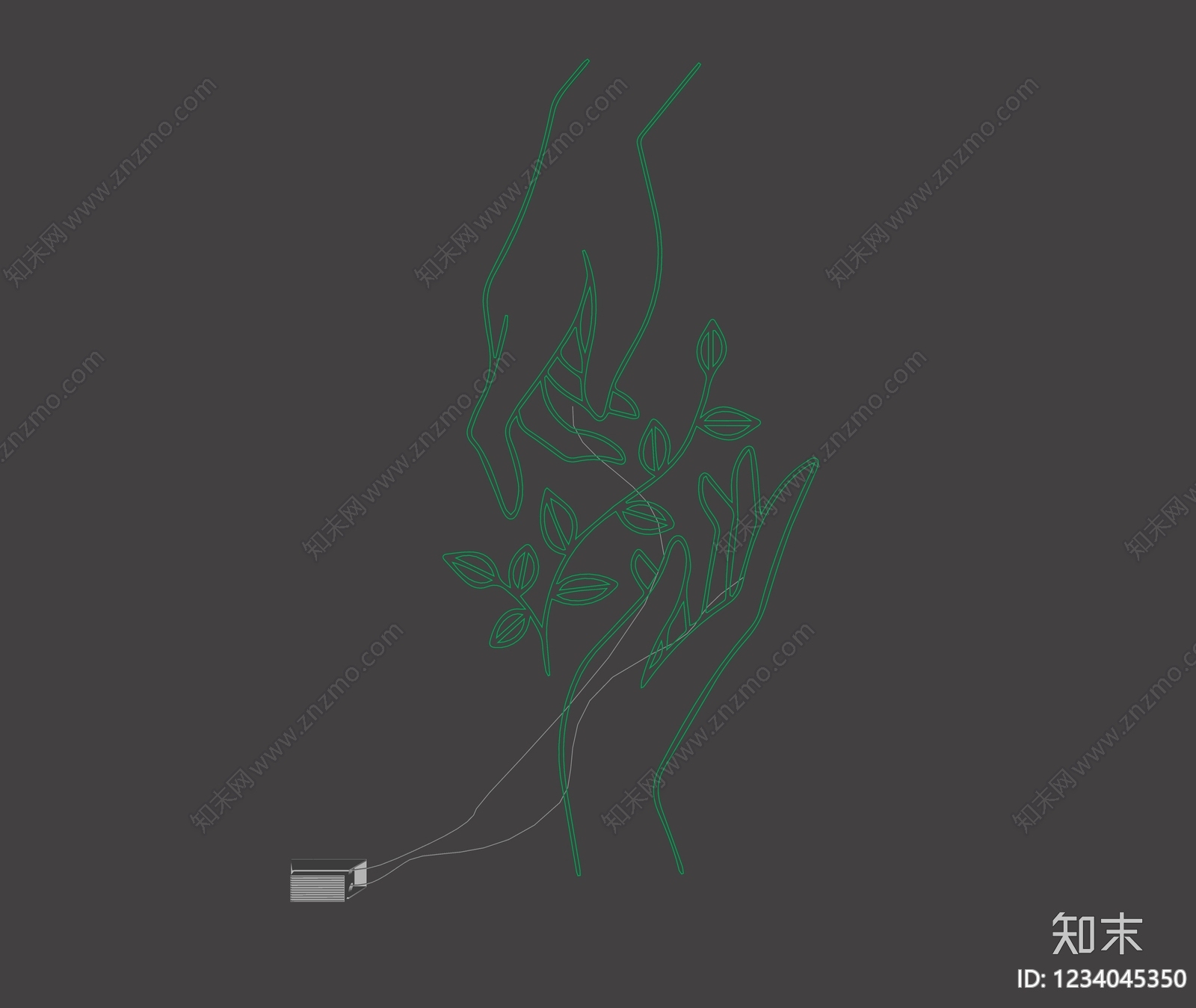 极简艺术装置SU模型下载【ID:1234045350】