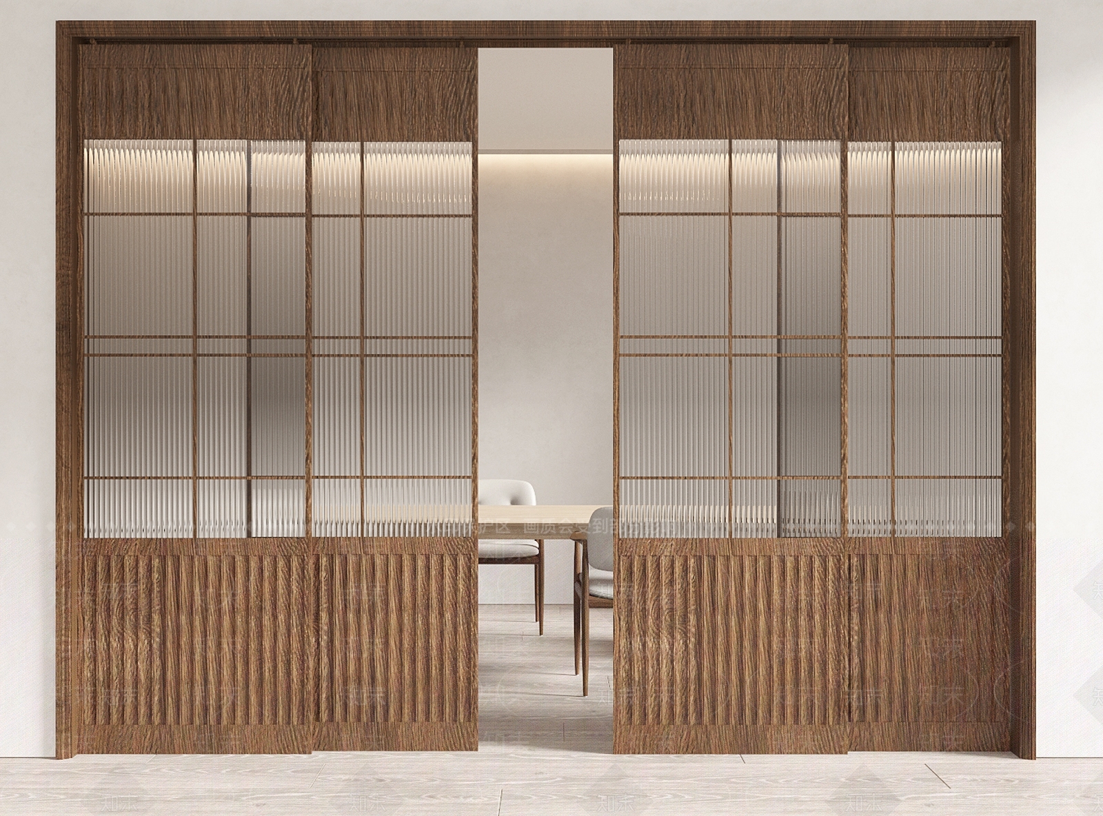 日式推拉门3D模型下载【ID:1234045844】